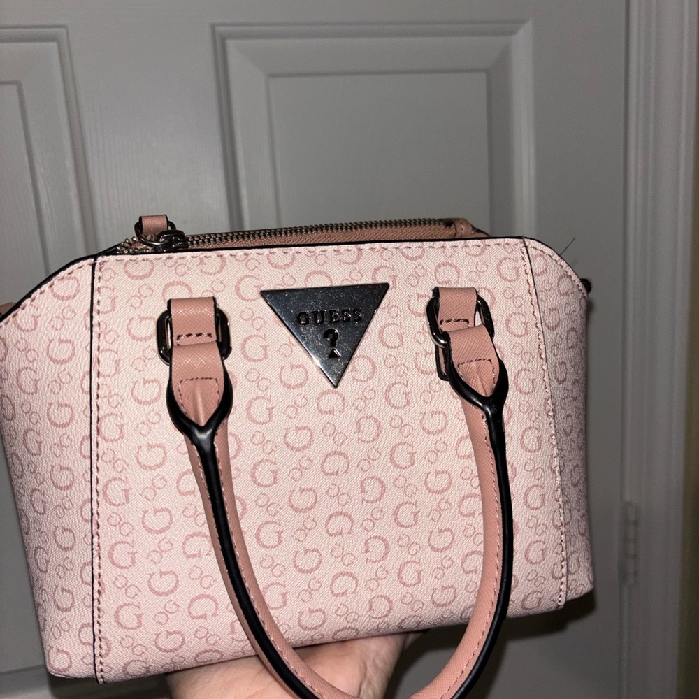 GUESS Blush Pink Logo Satchel